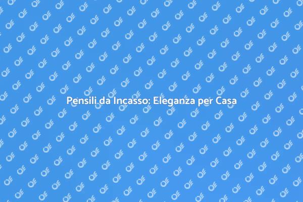 Costruzione di Pensili da Incasso