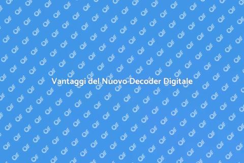 Nuovo Decoder Digitale Terrestre