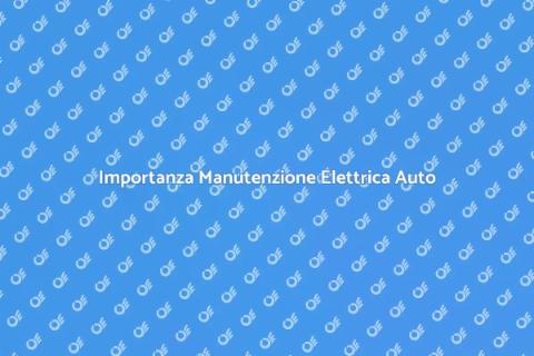 Manutenzione Elettrica Veicolo Essenziale