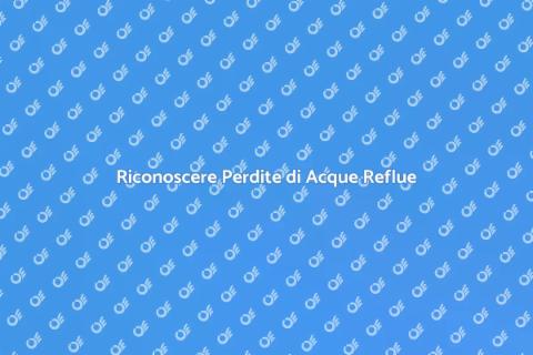 Perdita Acque Reflue: Problema Serio