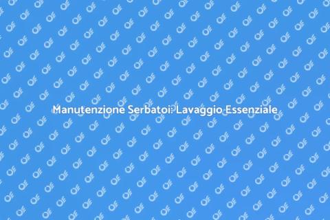 Lavaggio Serbatoi e Cisterne Industriali