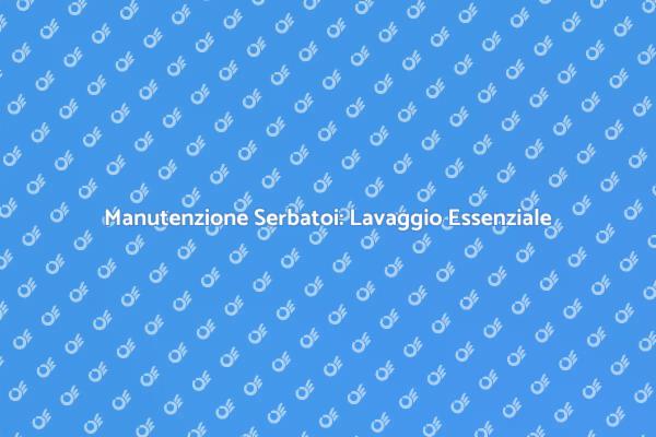 Lavaggio di Serbatoi: Sicurezza e Efficienza