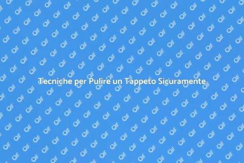 Pulire un Tappeto Senza Danneggiarlo