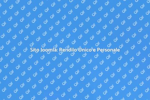 Personalizzazione Sito Joomla Unico