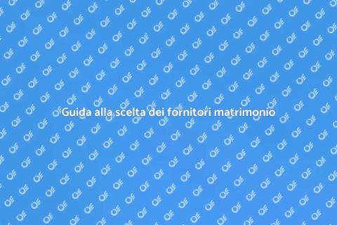 Assistenza fornitori wedding planner