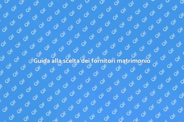 Scegliere i fornitori con un wedding planner
