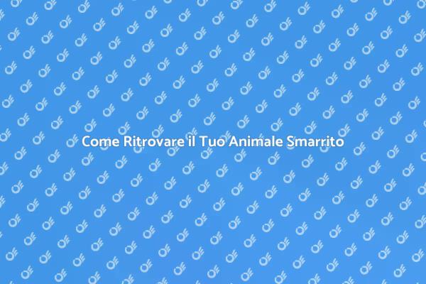 Ritrova il Tuo Amico a Quattro Zampe