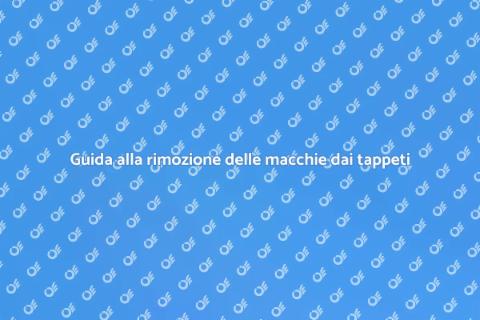 Rimuovere macchie dai tappeti in casa