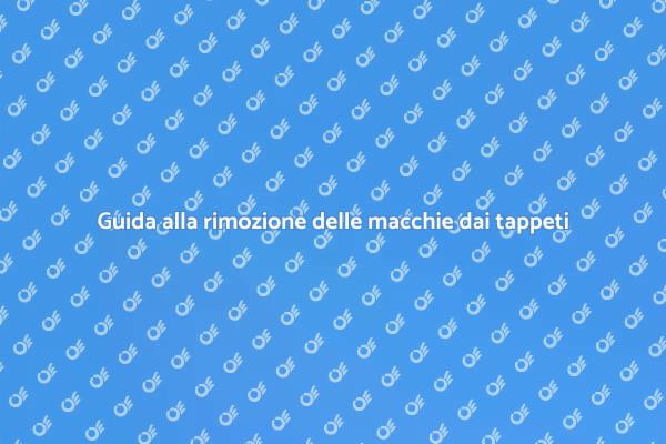 Come rimuovere le macchie dai tappeti