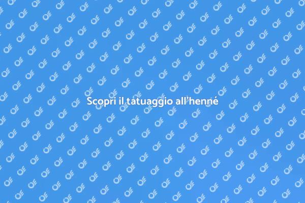 L'arte del tatuaggio all'henné