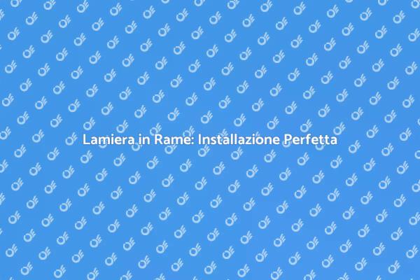 Ristrutturazione con Lamiera in Rame