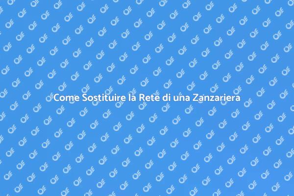 Rete Zanzariera: Sostituzione Facile