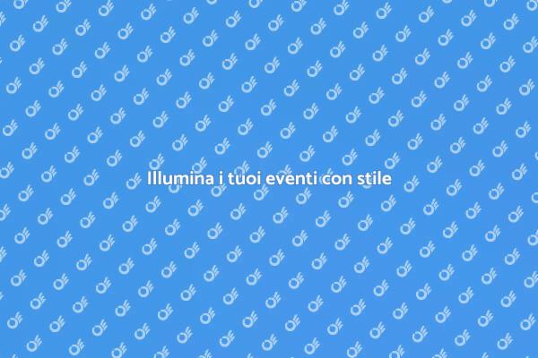 Trasforma i tuoi eventi con illuminazione