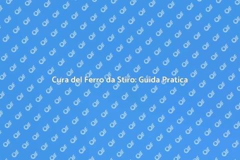 Manutenzione Ferro da Stiro Efficiente