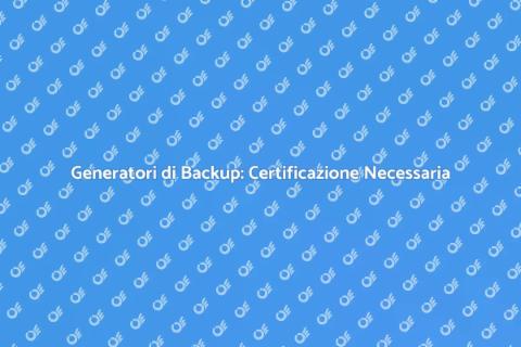 Certificazione Energetica Generatori