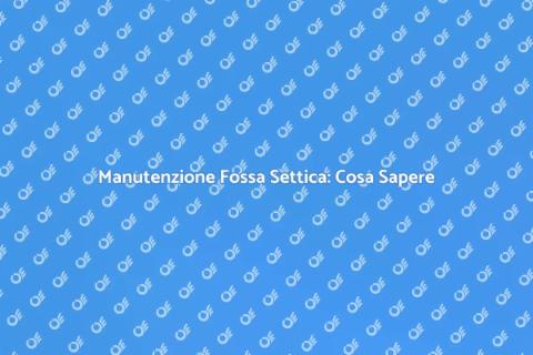 Riparazione Fossa Settica: Guida Completa