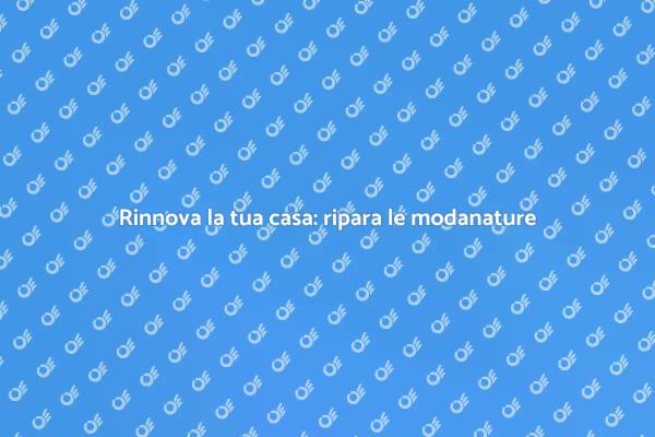 Come riparare le modanature facilmente