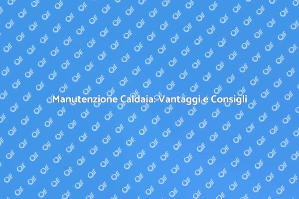 Caldaia: Importanza della Manutenzione