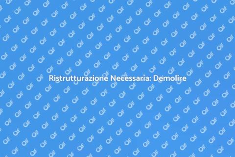 Demolizione Edificio Governativo Necessaria
