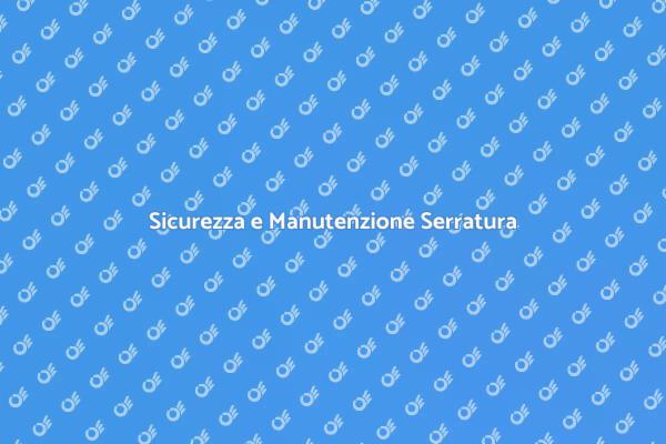 Manutenzione Serratura per Sicurezza Casa