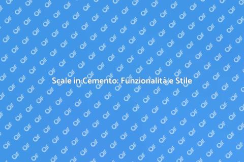Scale Interne in Cemento: Design Unico