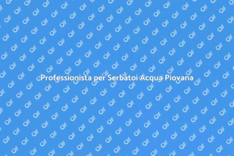 Installazione Serbatoi Acqua Piovana