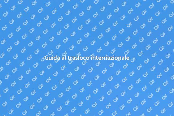 Pianifica il tuo trasloco internazionale