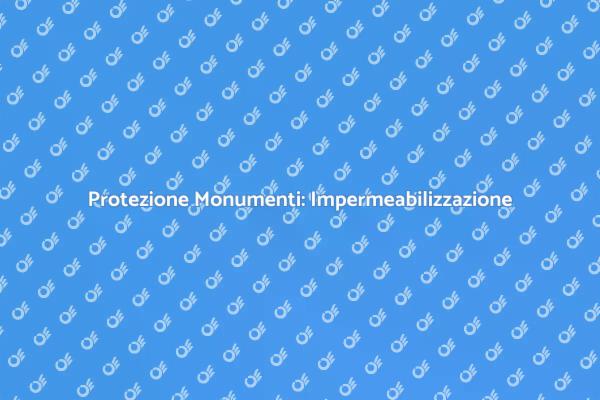 Conservazione di Monumenti Architettonici