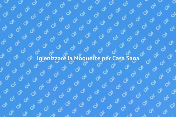Igienizzazione Moquette: Importanza e Metodi