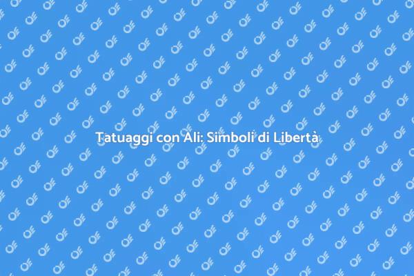 Tatuaggio con Ali: Simboli di Libertà