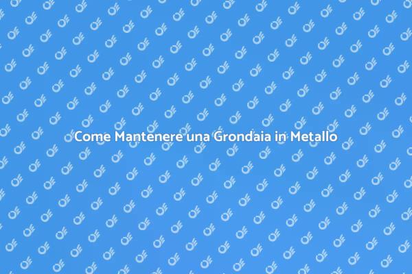 Manutenzione Grondaia: Proteggi la Tua Casa