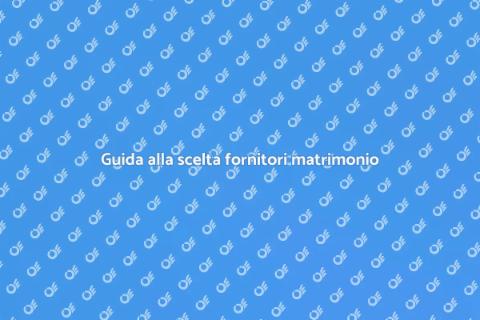 Assistenza fornitori wedding planner
