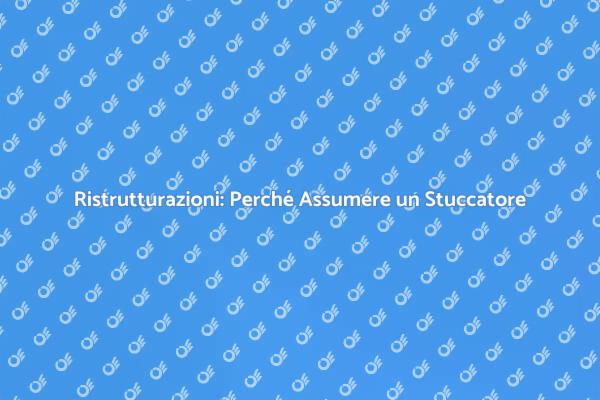 Ristruttura con un Esperto Stuccatore