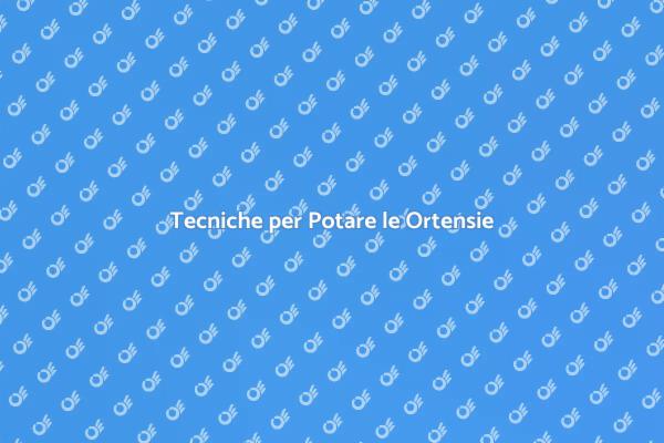 Come Potare le Ortensie con Successo