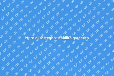Costruire un muro di sostegno