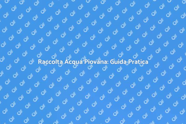 Installazione Sostenibile di Pompe d'Acqua