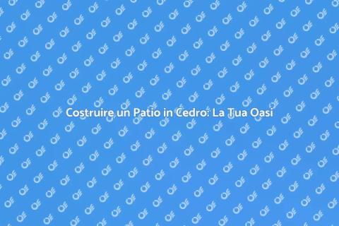 Patio in Cedro: Relax nel Giardino
