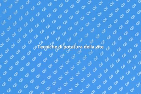 Potatura della vite in altura