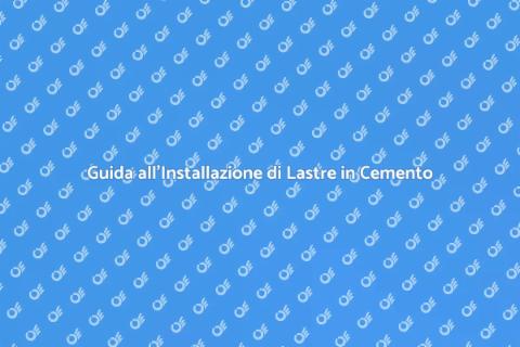 Installare Lastra Esterna in Cemento