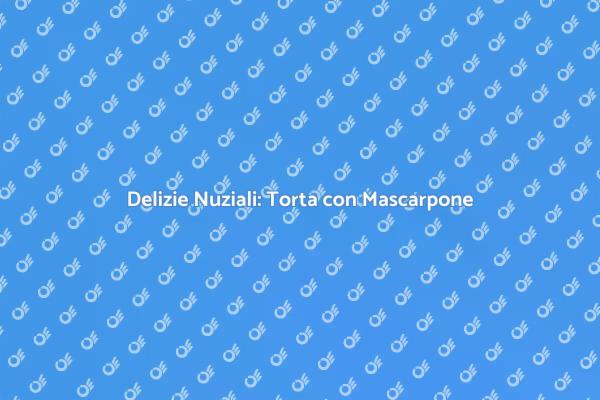 Torta Nuziale: Glassa al Mascarpone