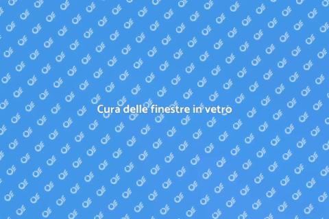 Manutenzione finestre in vetro