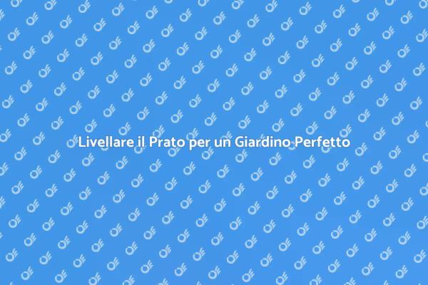 Guida al Livellamento del Prato