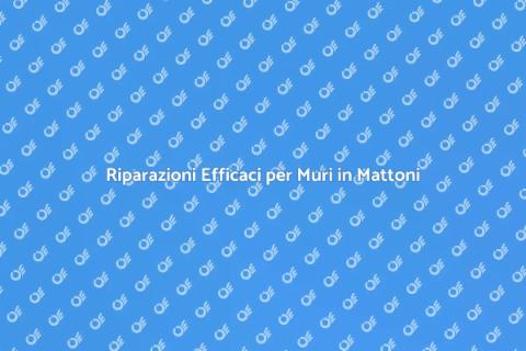 Riparare un Muro di Mattoni Facile
