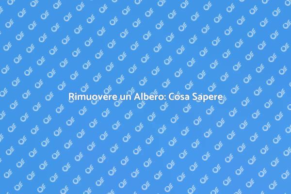 Rimozione Albero: Guida Essenziale