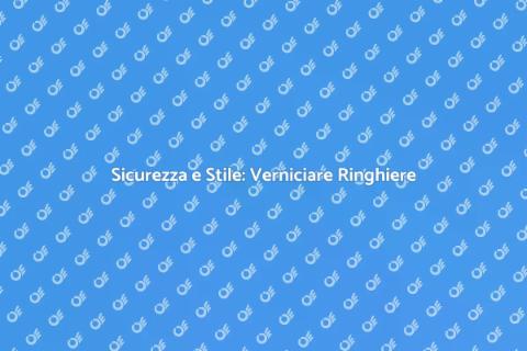 Verniciare Ringhiere Esterne Sicure