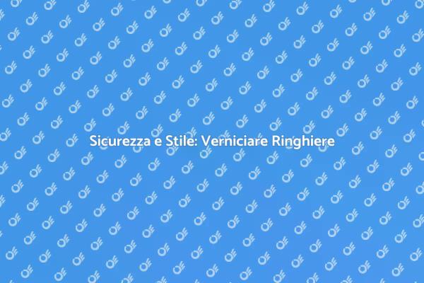 Verniciatura Sicura per Ringhiere Esterne