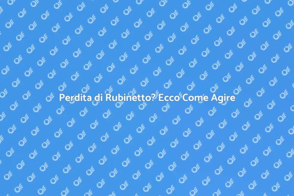 Risolvere una Perdita di Rubinetto