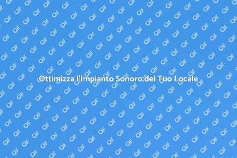Riparazione Impianto Sonoro Locale