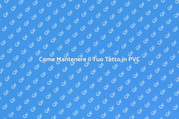 Manutenzione Efficace del Tetto in PVC