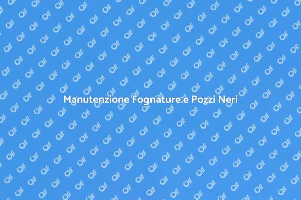 Fognature e Pozzi Neri: Importanza della Pulizia